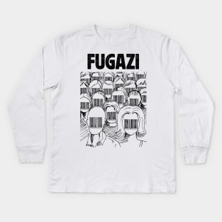 Barcode face Fugazi Kids Long Sleeve T-Shirt